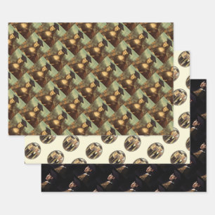 Mona Lisa and Friends Graduation Wrapping Paper Sheet
