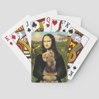 Mona Lisa and her Airedale (#1) Playing Cards