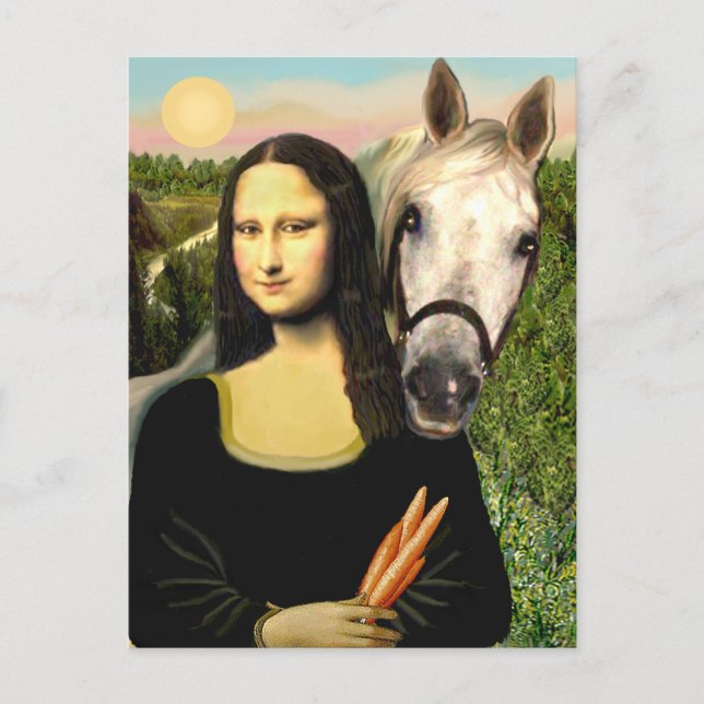 Mona Lisa and her Arabian Horse Postcard (Front)