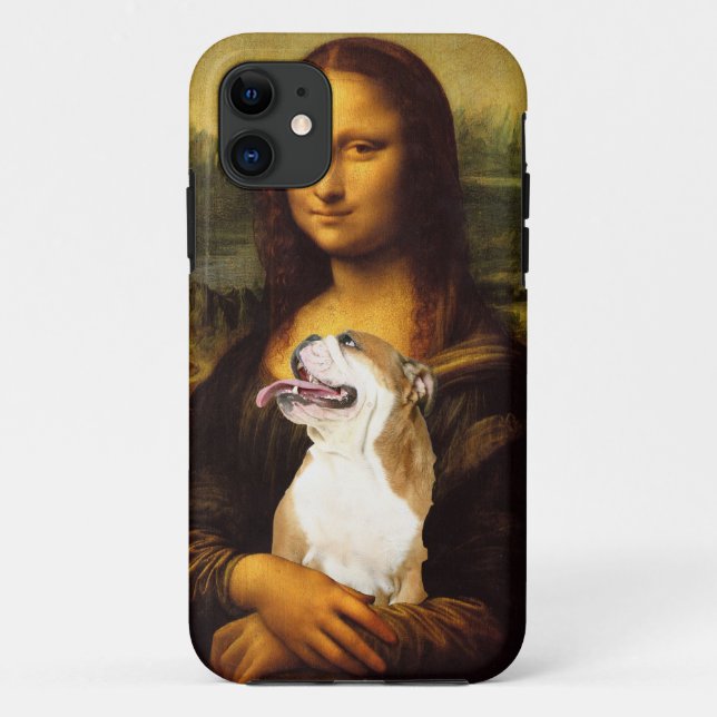 Mona Lisa and Her Bull Dog iphone Case (Back)