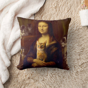Mona Lisa and her cat                              Cushion