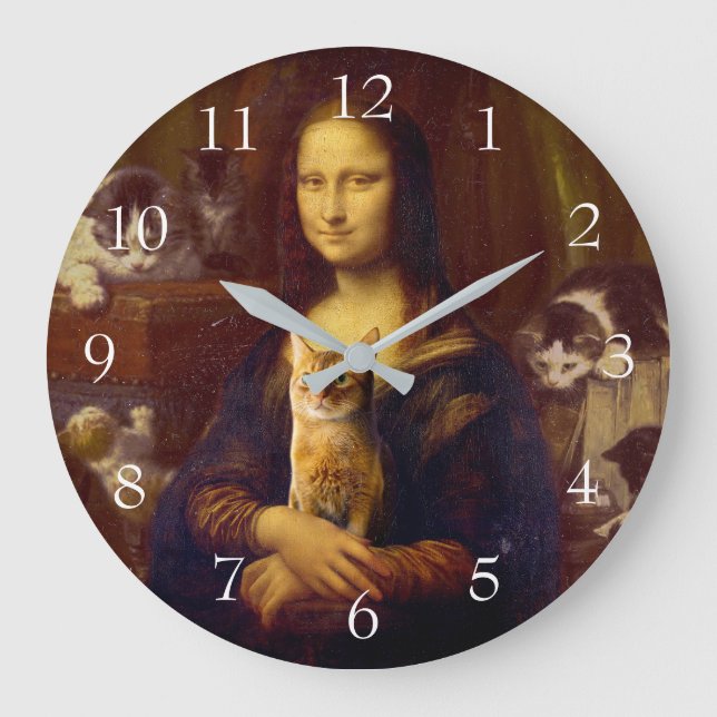 Mona Lisa and her cat                              Large Clock (Front)