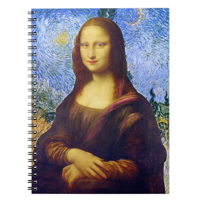 Mona Lisa and Van Gogh  Square Notebook (Front)