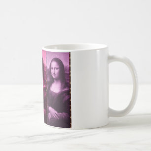 Mona Lisa Animal Print Green Pink Purple Coffee Mug