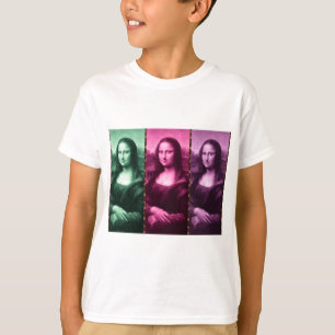 Mona Lisa Animal Print Green Pink Purple T-Shirt
