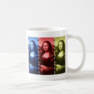 Mona Lisa Animal Print Primary Colours Coffee Mug