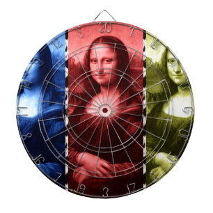 Mona Lisa Animal Print Primary Colours Dartboard