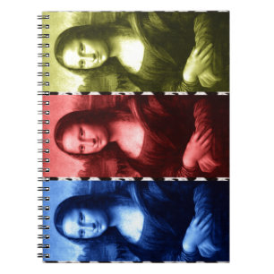Mona Lisa Animal Print Primary Colours Notebook