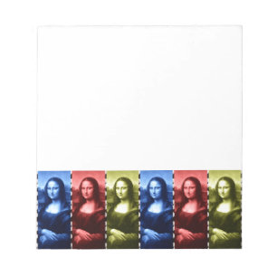 Mona Lisa Animal Print Primary Colours Notepad