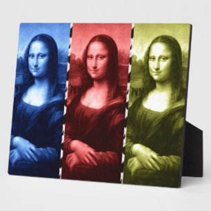 Mona Lisa Animal Print Primary Colours Plaque
