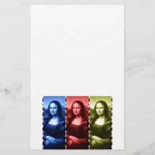 Mona Lisa Animal Print Primary Colours Stationery