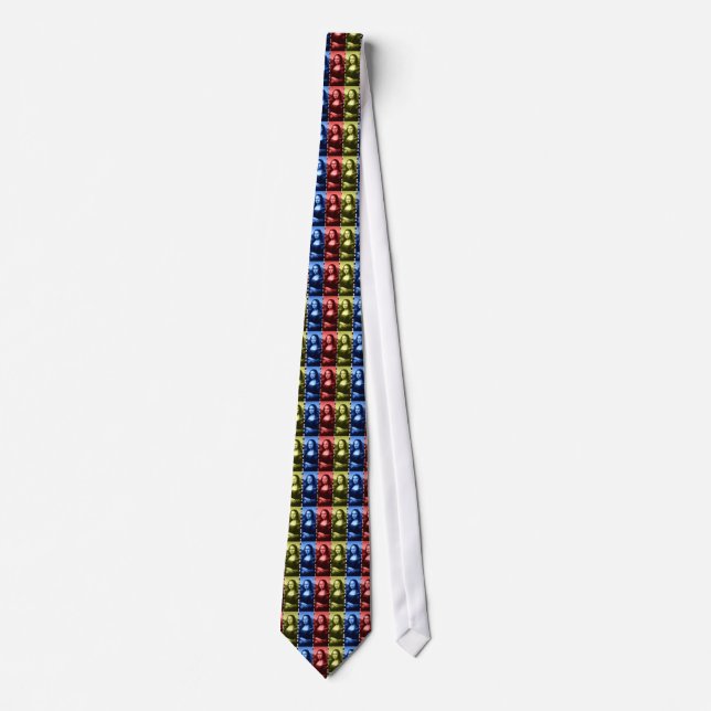 Mona Lisa Animal Print Primary Colours Tie (Front)