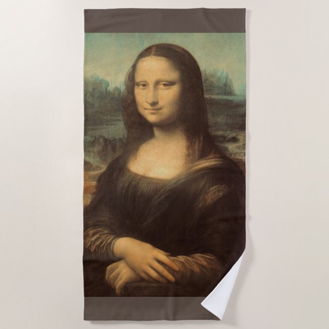 Mona Lisa Beach Towel (Front)