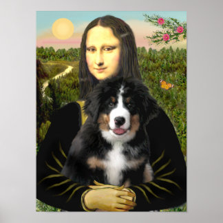 Mona Lisa - Bernese Mountain Dog Puppy Poster