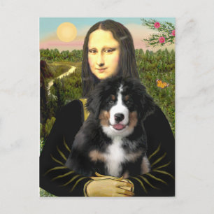 Mona Lisa - Bernese Mt Dog Puppy Postcard