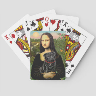Mona Lisa - Black Pug Playing Cards