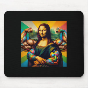 Mona Lisa Bodybuilding Funny Gift 2  Mouse Mat