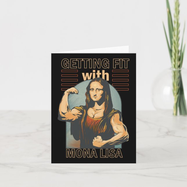Mona Lisa Bodybuilding Muscle Gym Weightlifting Wo Card (Front)