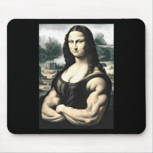 Mona Lisa Bodybuilding Parody Leonardo Da Vinci Me Mouse Mat