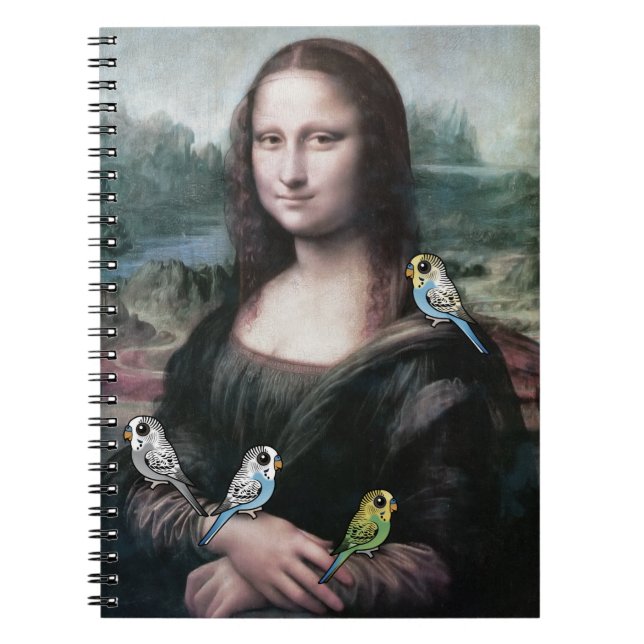 Mona Lisa & Budgies Notebook (Front)