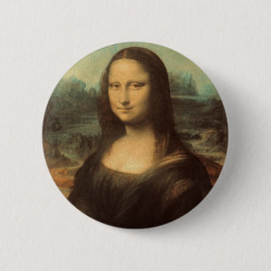 Mona Lisa by Leonardo da Vinci 6 Cm Round Badge