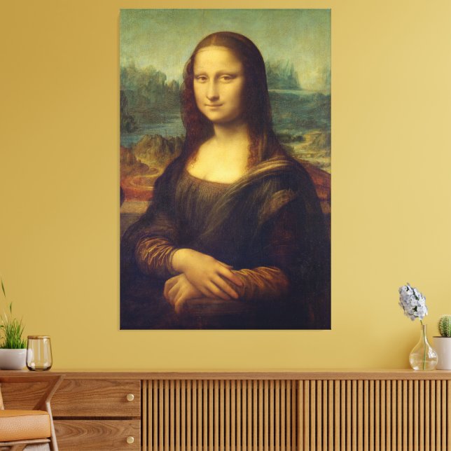 Mona Lisa By Leonardo Da Vinci Canvas Print (Insitu(LivingRoom))
