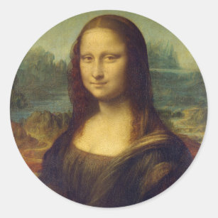 Mona Lisa by Leonardo Da Vinci Classic Round Sticker