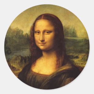 Mona Lisa by Leonardo da Vinci Classic Round Sticker