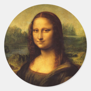 Mona Lisa by Leonardo da Vinci Classic Round Sticker