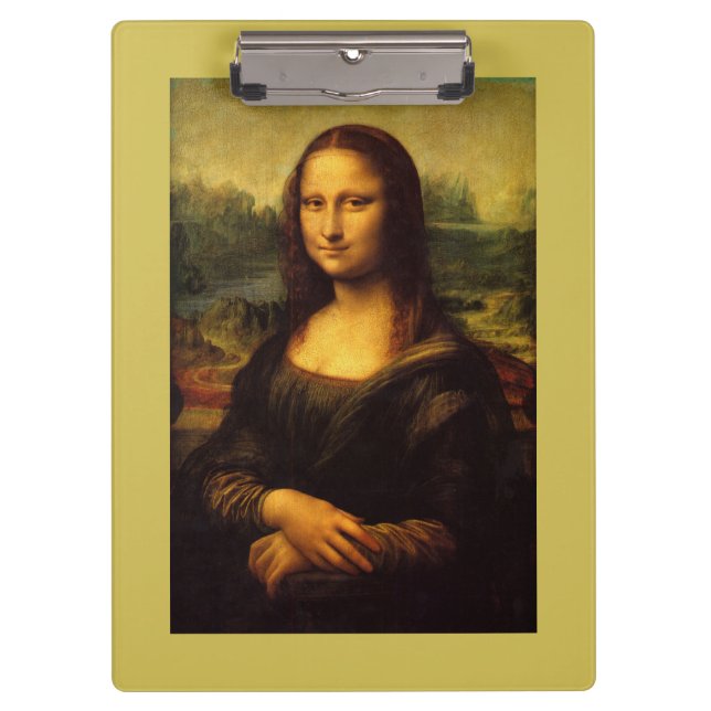 Mona Lisa by Leonardo da Vinci Clipboard (Front)