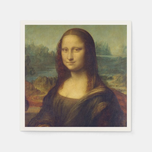 Mona Lisa by Leonardo Da Vinci Napkin (Front)