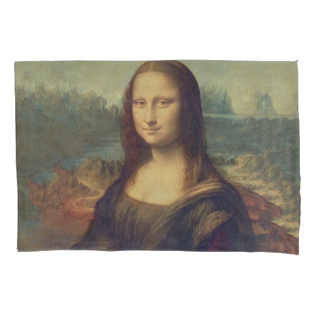 Mona Lisa by Leonardo da Vinci Pillowcase (Front)