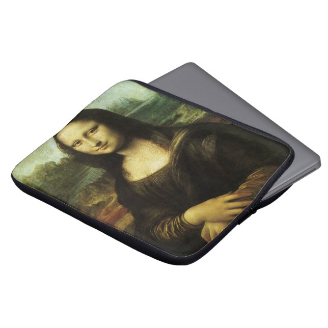 Mona Lisa by Leonardo da Vinci, Renaissance Art Laptop Sleeve (Front Top)