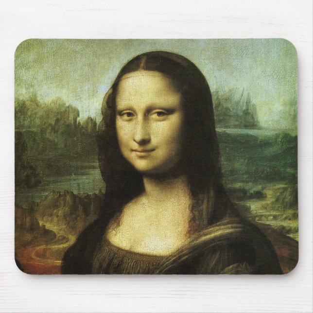 Mona Lisa by Leonardo da Vinci, Renaissance Art Mouse Mat (Front)