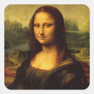 Mona Lisa by  Leonardo Da Vinci Square Sticker