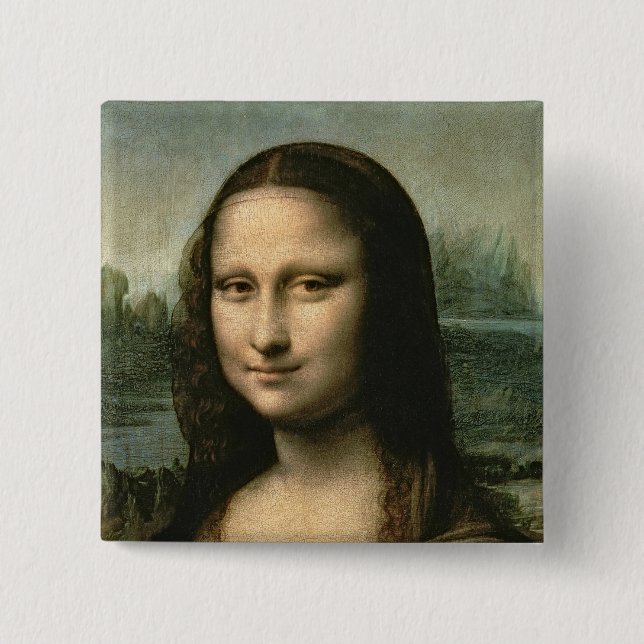 Mona Lisa, c.1503-6 15 Cm Square Badge (Front)