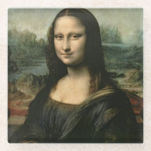 Mona Lisa, c.1503-6 Glass Coaster