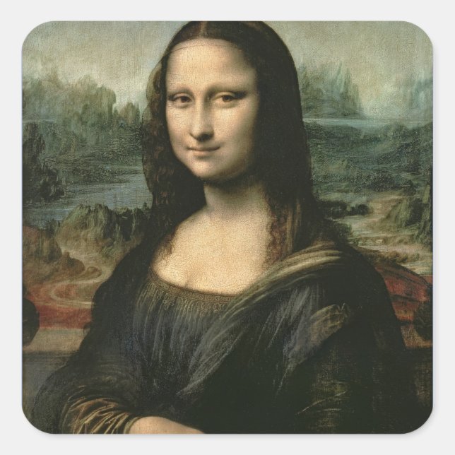 Mona Lisa, c.1503-6 Square Sticker (Front)