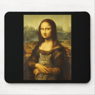 Mona Lisa Cat For Kitty Lovers Mouse Mat