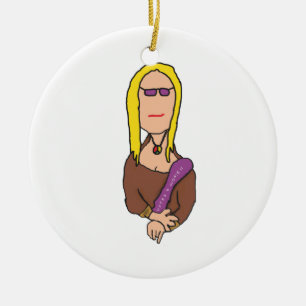 Mona Lisa Ceramic Tree Decoration