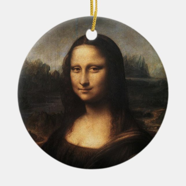 Mona Lisa Ceramic Tree Decoration (Front)
