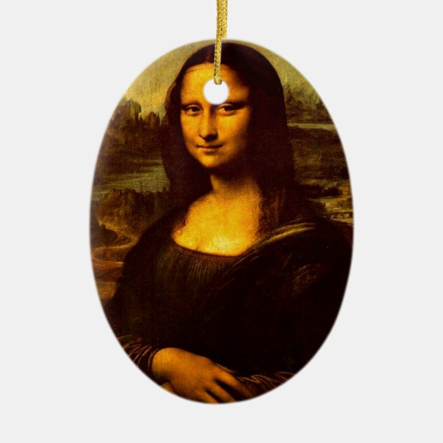 Mona Lisa Ceramic Tree Decoration (Front)