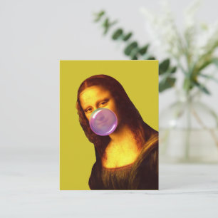 Mona Lisa Chewing gum Bubble Postcard