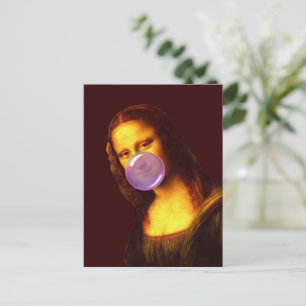 Mona Lisa Chewing gum Bubble Postcard