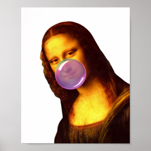 Mona Lisa Chewing gum Bubble Poster