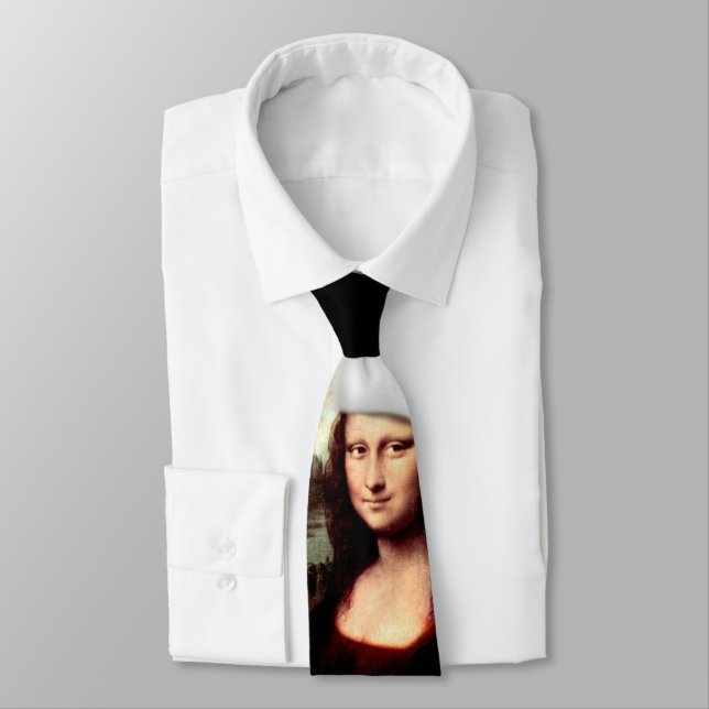 Mona Lisa Christmas Tie (Tied)