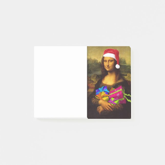 Mona Lisa Comes As Santa Claus Post-it Notes (Front)