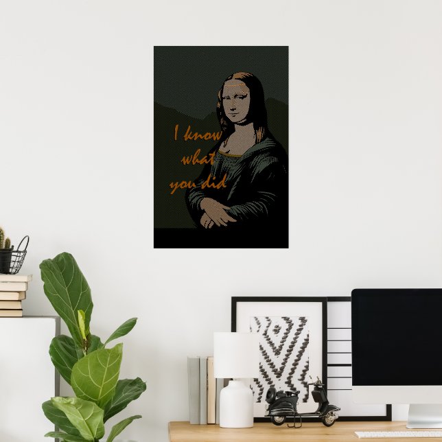 Mona Lisa Comic Book Style Poster (Home Office)