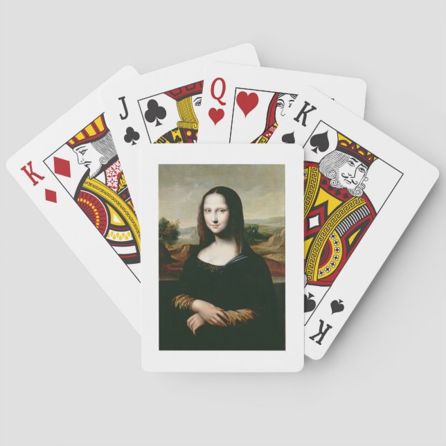 Mona Lisa, copy of the painting by Leonardo da Vin Playing Cards (Back)