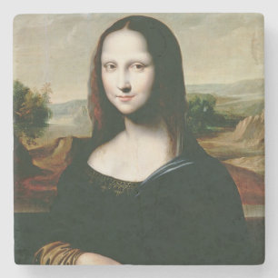 Mona Lisa, copy of the painting by Leonardo da Vin Stone Coaster